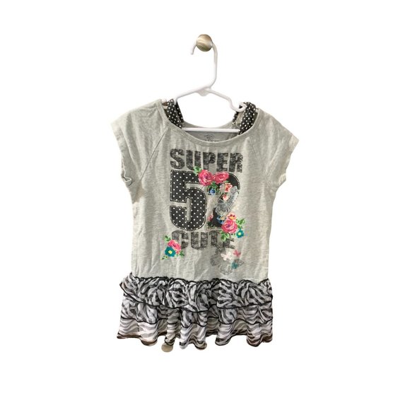 Faded Glory Girms Size Medium 7 8 Tshirt Dress tutu bottom Short Sleeve Pull ove - Picture 1 of 4